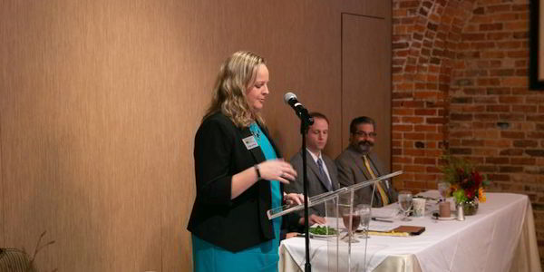 Presenting Awards at MVLP Luncheon Montgomery Volunteer Lawyers 2018